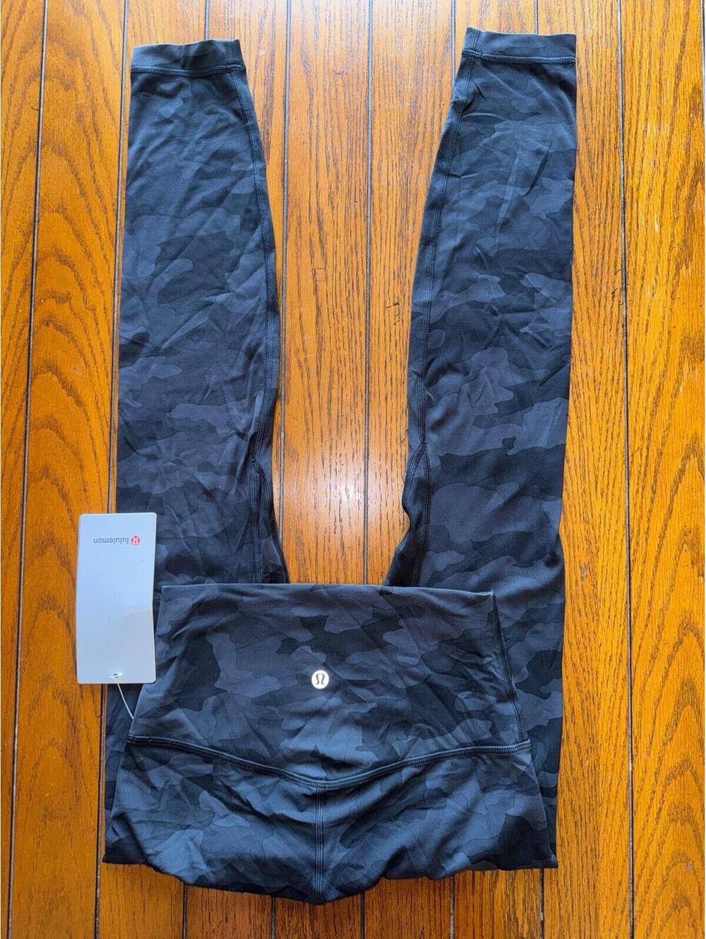 Lululemon Align High Rise 28” Heritage Camo Black Size 4 NWT